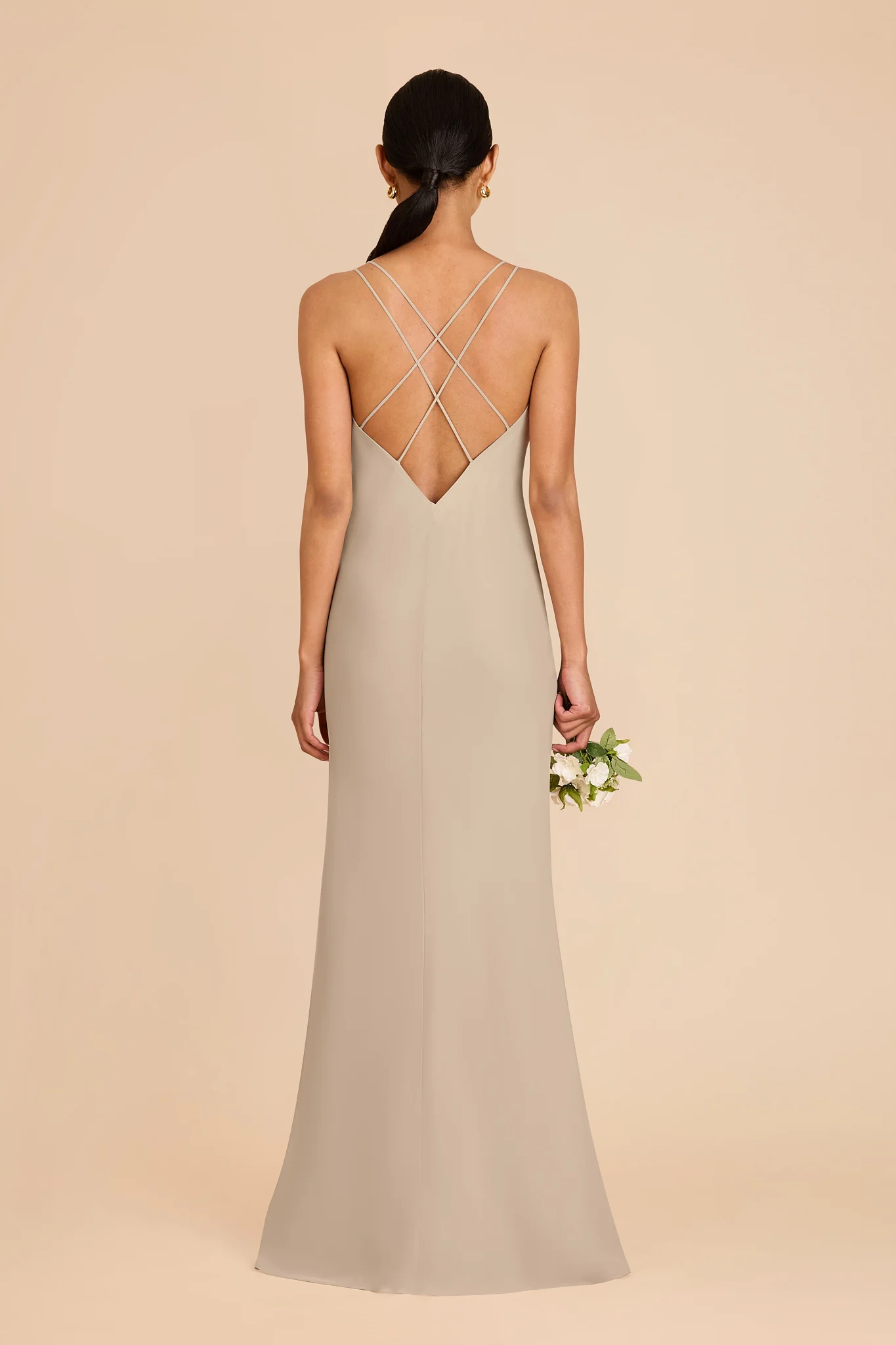 Dasha Chiffon Dress - Almond - Image 5