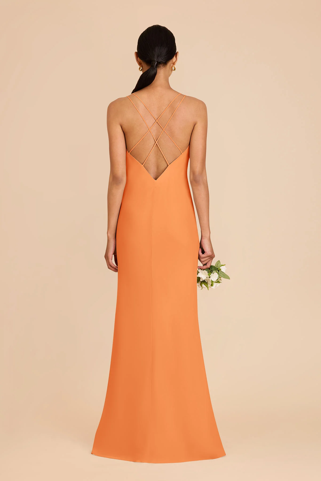 Dasha Chiffon Dress - Apricot - Image 5