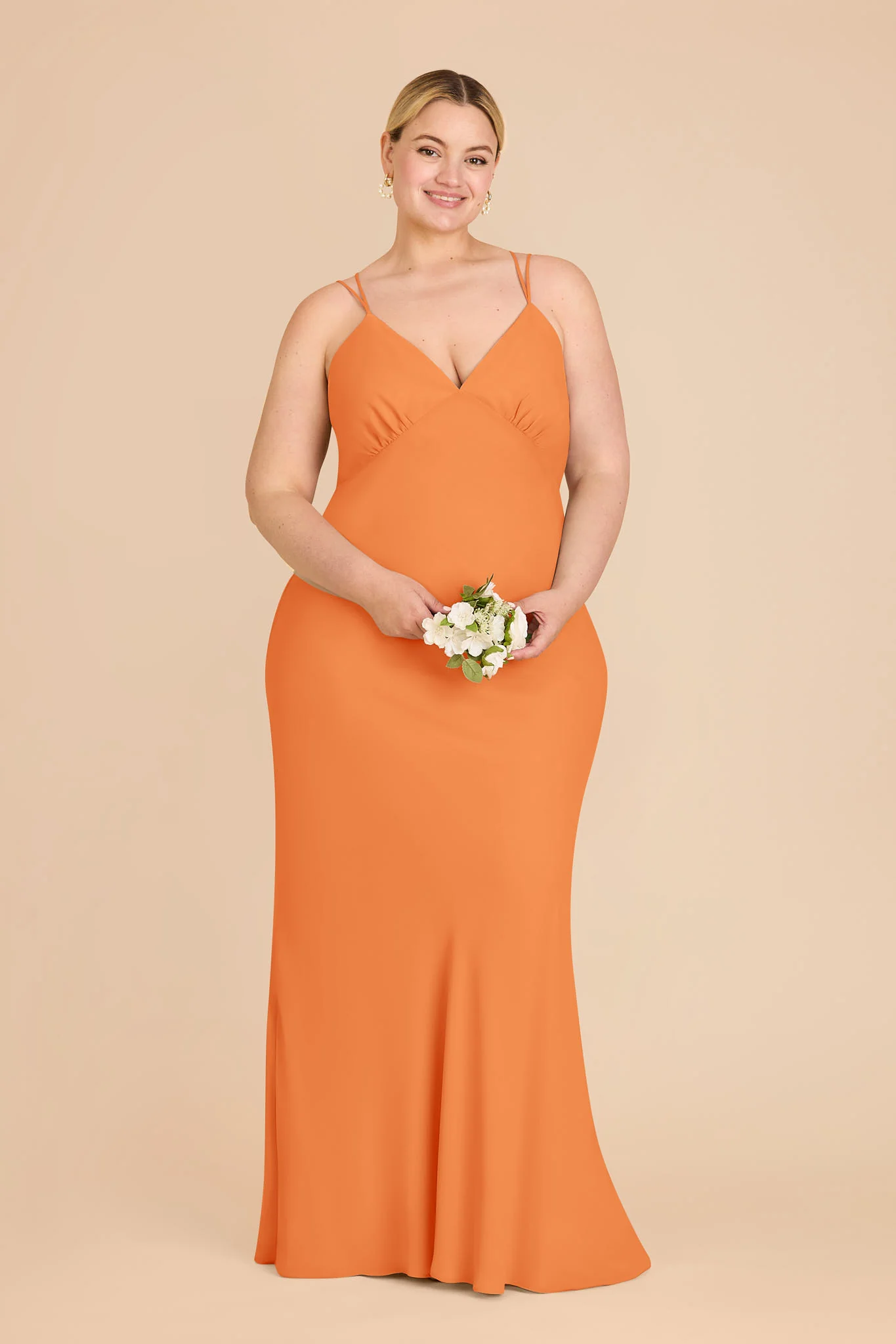 Dasha Chiffon Dress - Apricot - Image 7