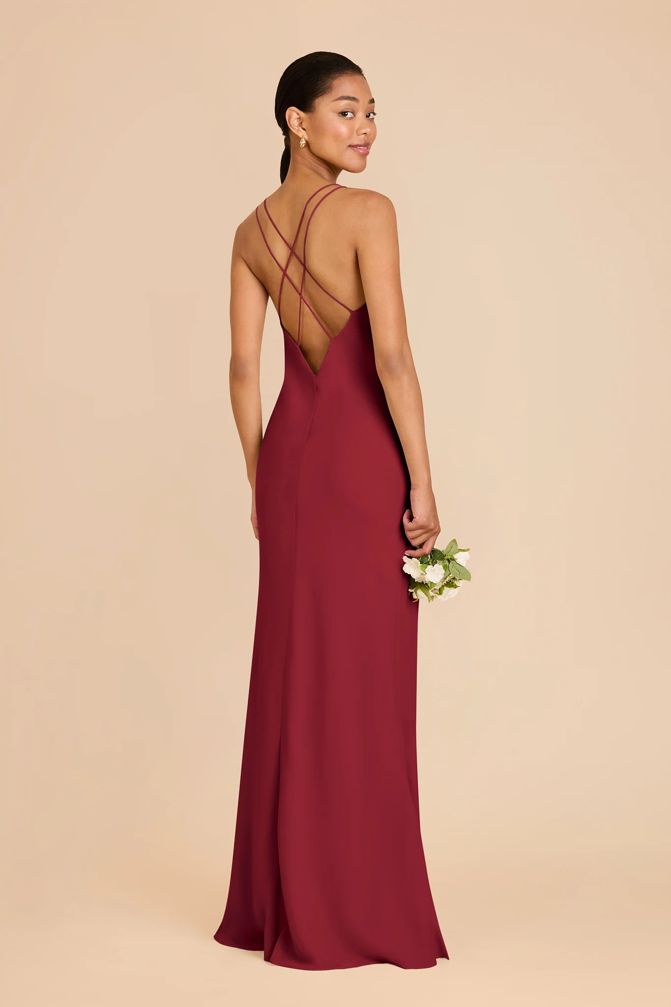 Dasha Chiffon Dress - Burgundy - Image 4