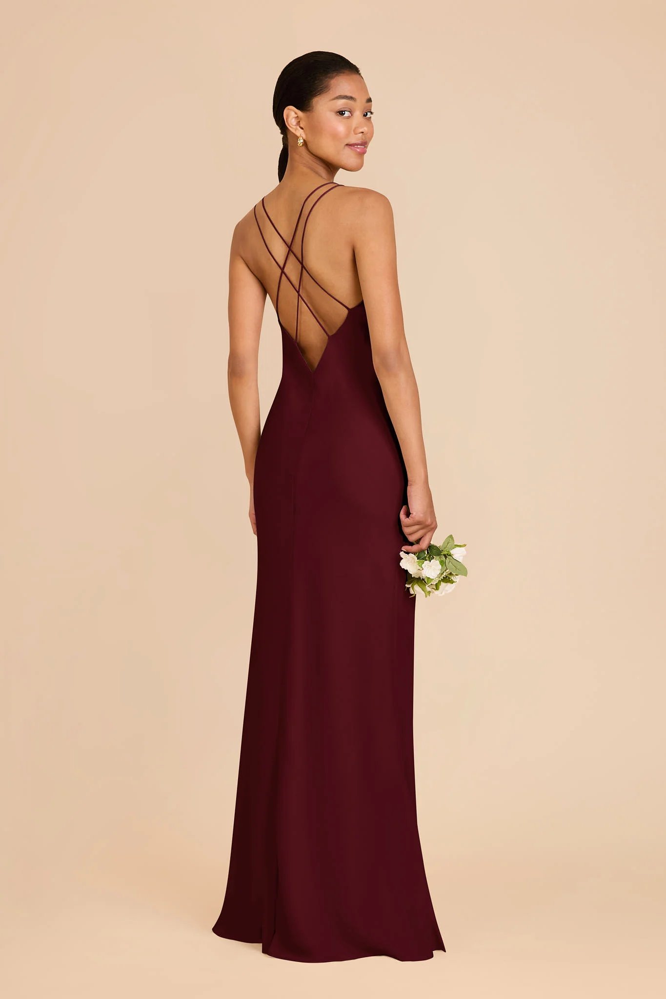Dasha Chiffon Dress - Cabernet - Image 4
