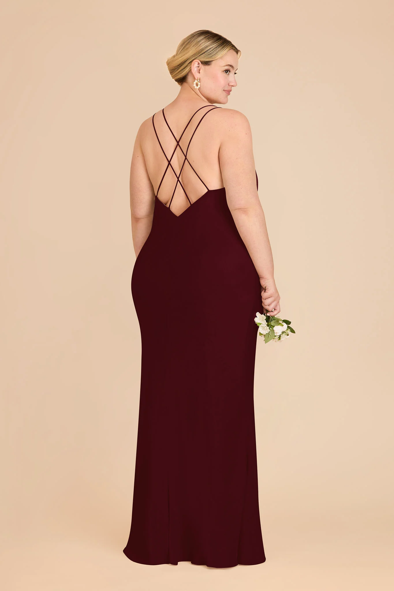 Dasha Chiffon Dress - Cabernet - Image 7