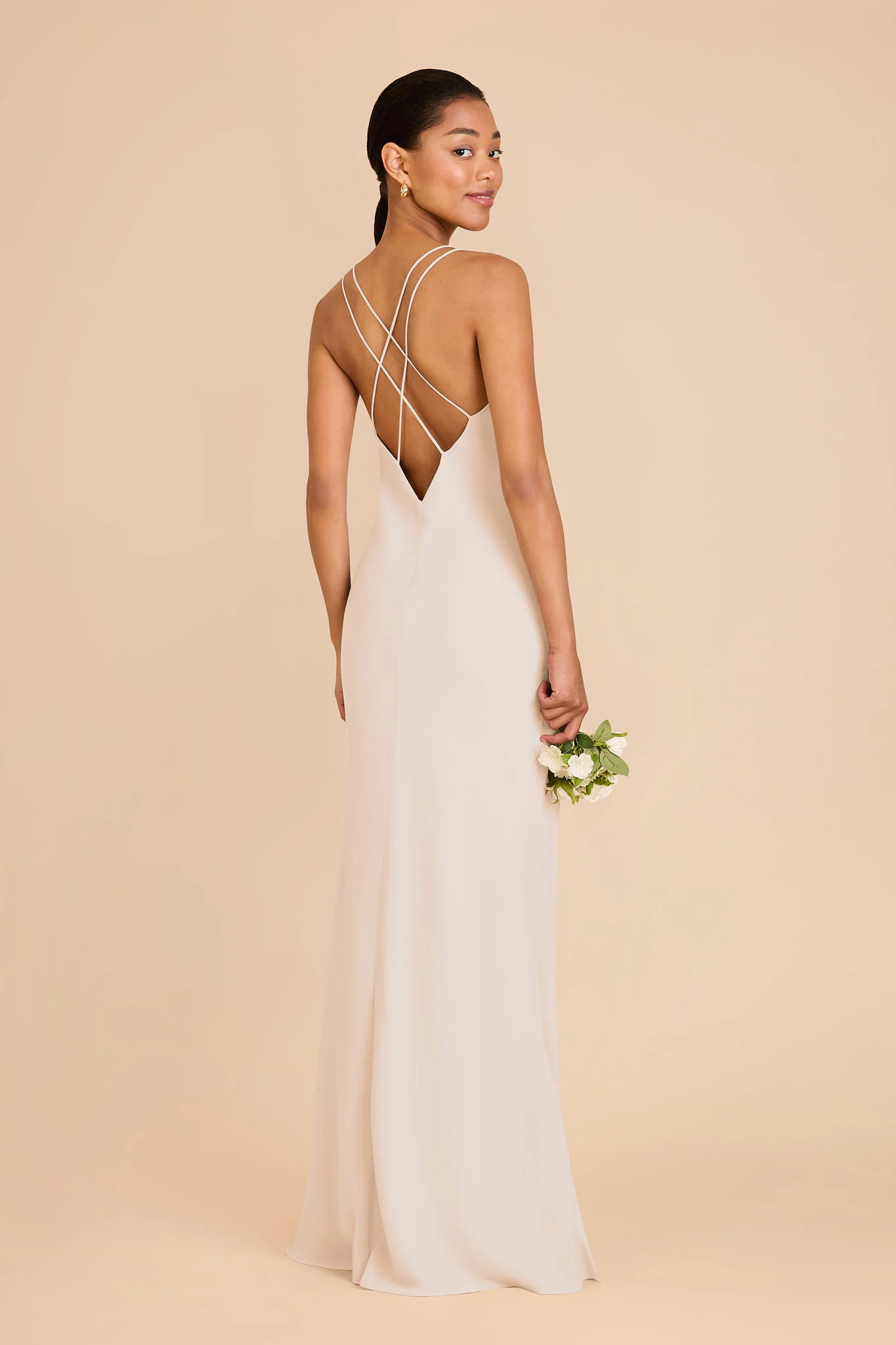Dasha Chiffon Dress - Champagne - Image 4