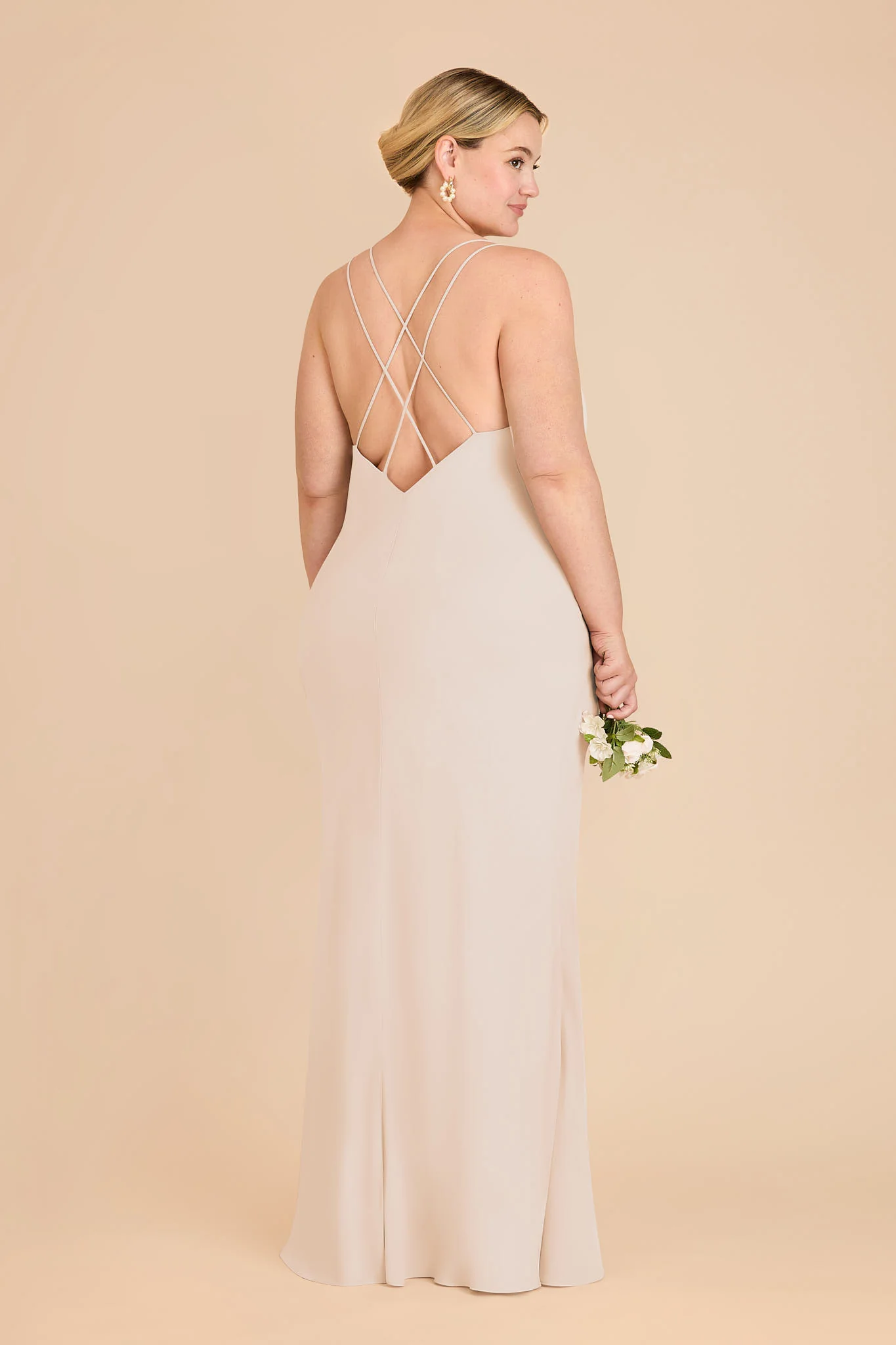 Dasha Chiffon Dress - Champagne - Image 7