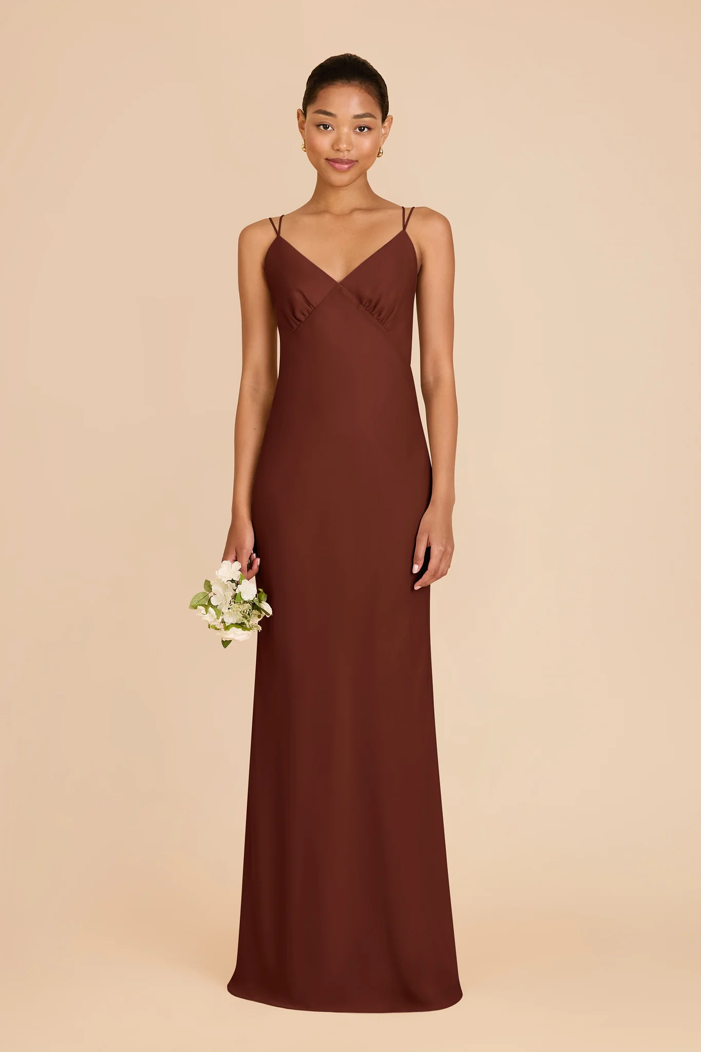 Dasha Chiffon Dress - Cognac