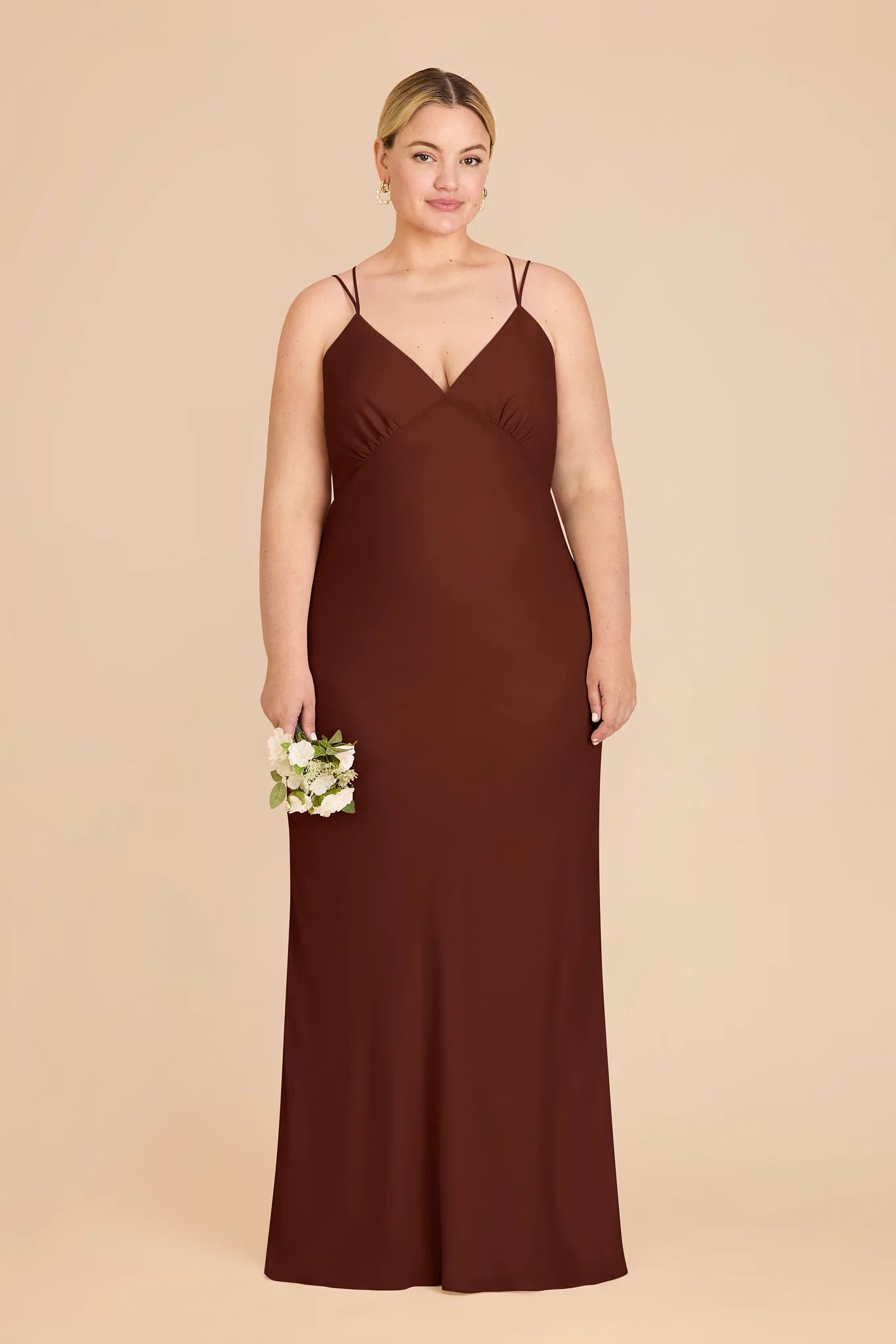 Dasha Chiffon Dress - Cognac - Image 2