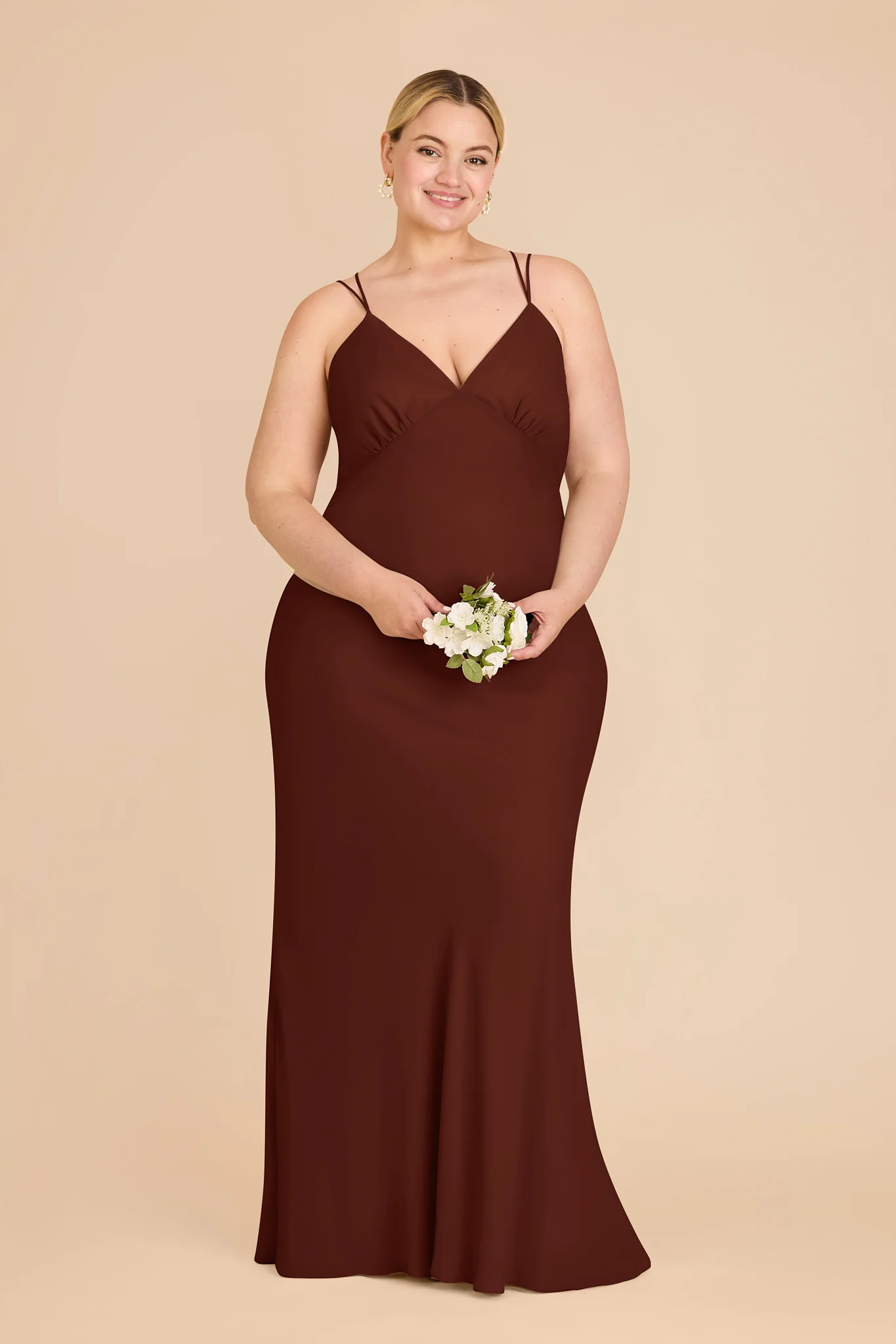 Dasha Chiffon Dress - Cognac - Image 6
