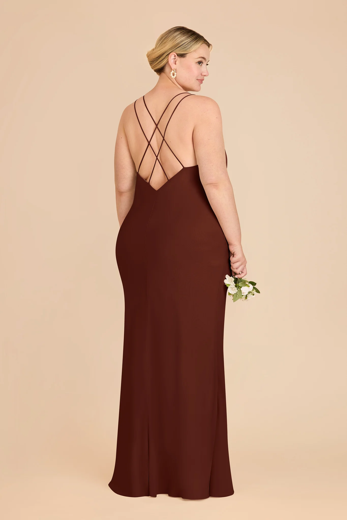 Dasha Chiffon Dress - Cognac - Image 7