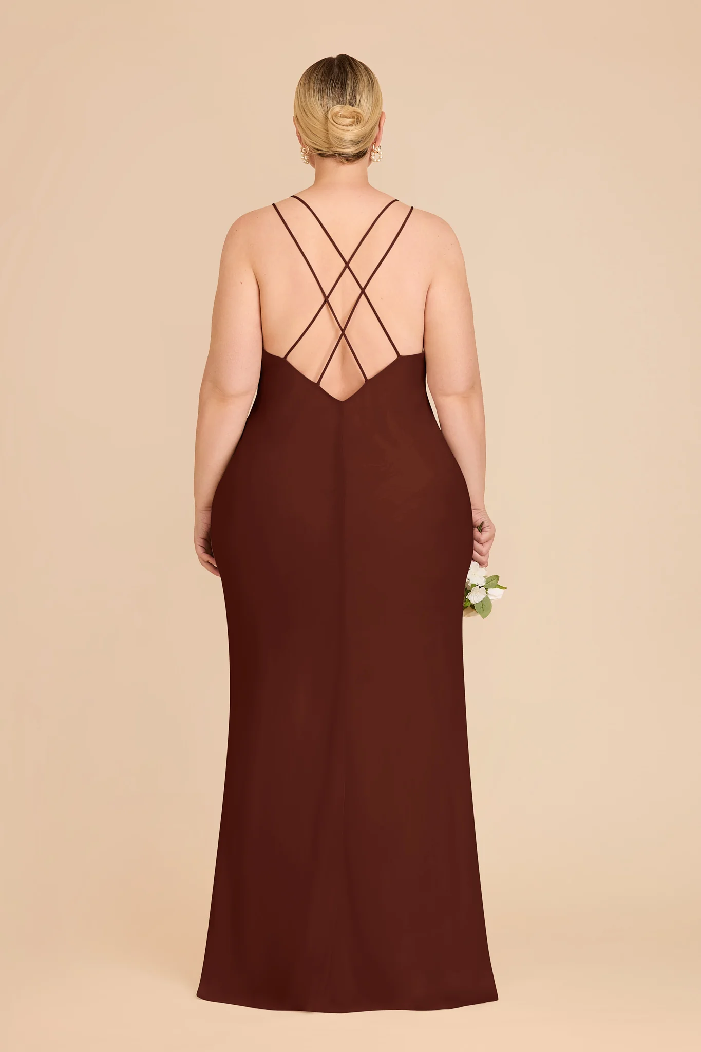 Dasha Chiffon Dress - Cognac - Image 8