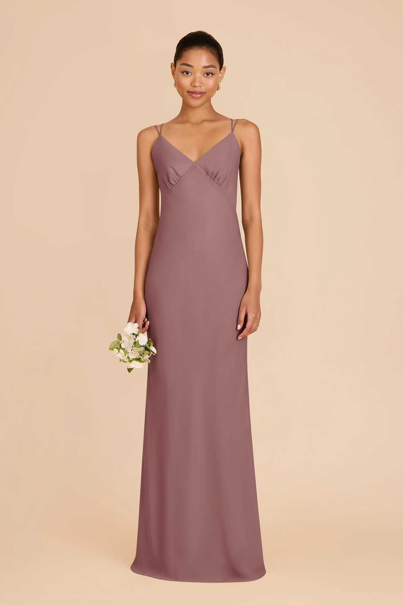 Dasha Chiffon Dress - Dark Mauve - Image 3