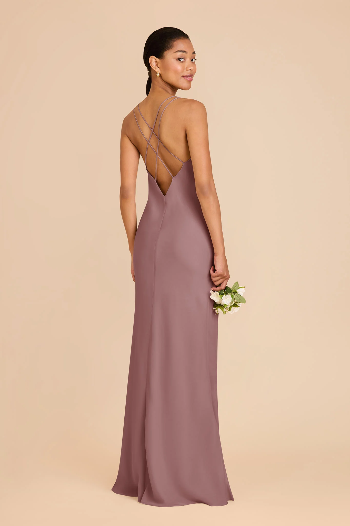 Dasha Chiffon Dress - Dark Mauve - Image 4