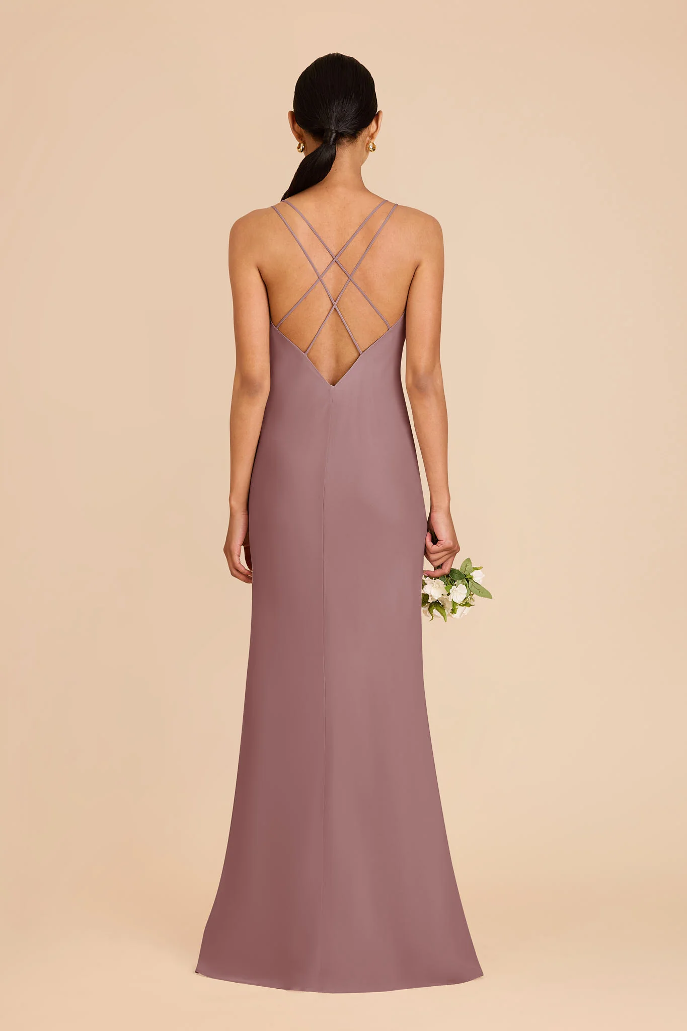 Dasha Chiffon Dress - Dark Mauve - Image 5