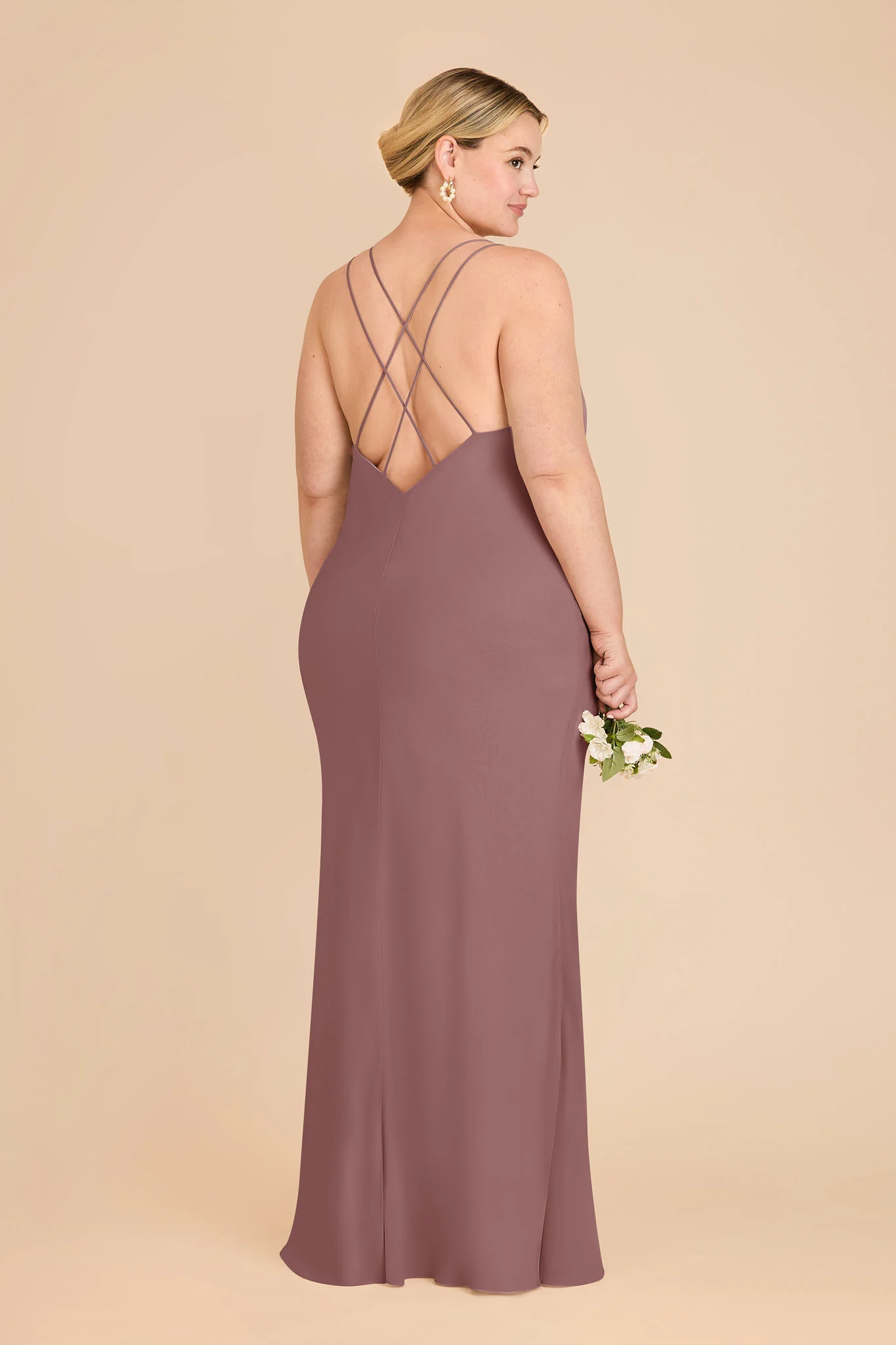 Dasha Chiffon Dress - Dark Mauve - Image 7