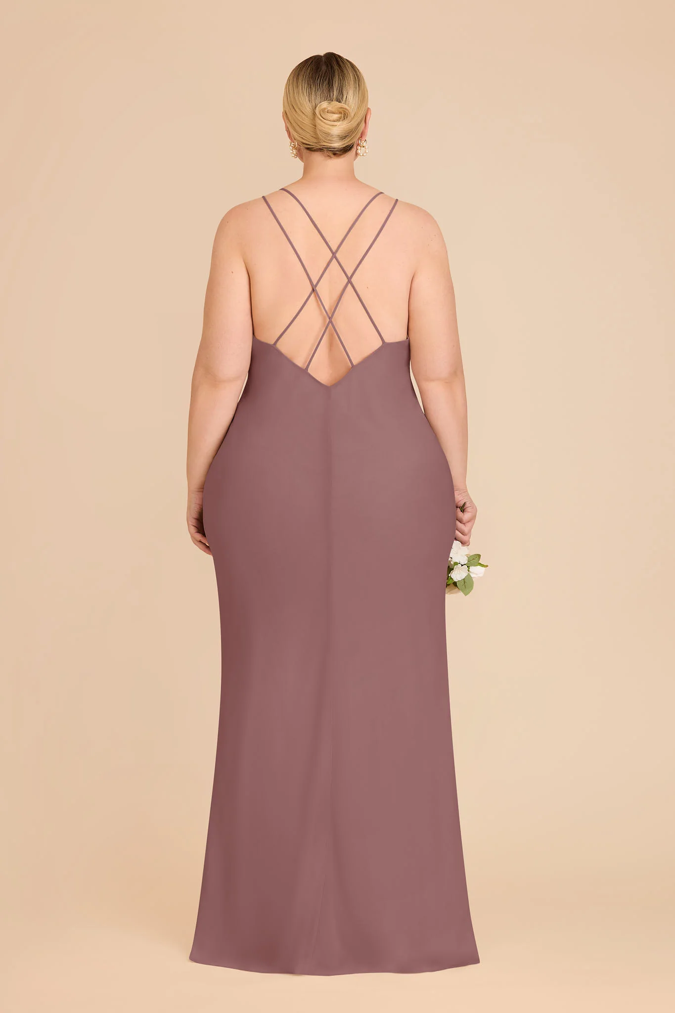 Dasha Chiffon Dress - Dark Mauve - Image 8