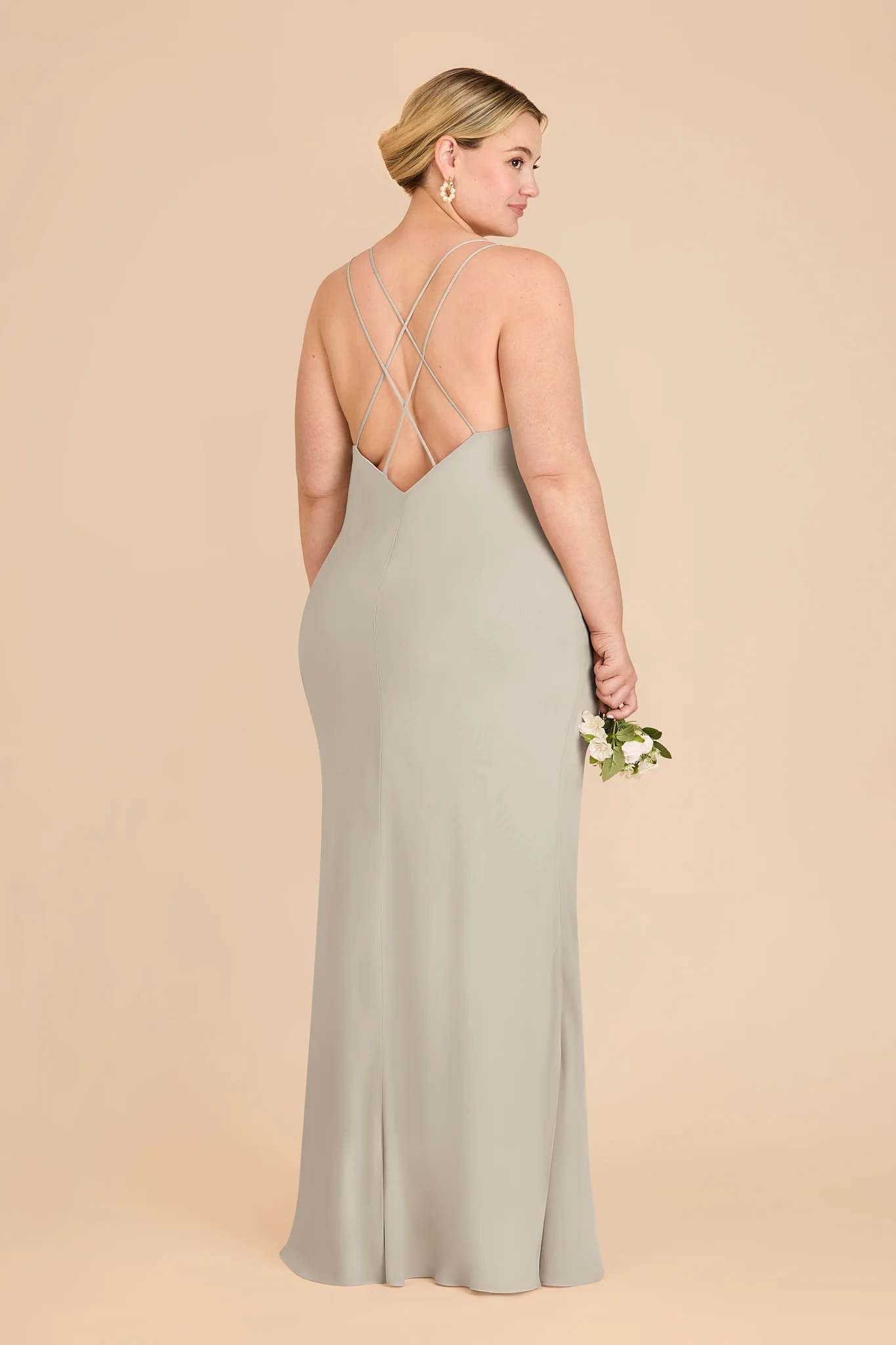 Dasha Chiffon Dress - Dove Gray - Image 7