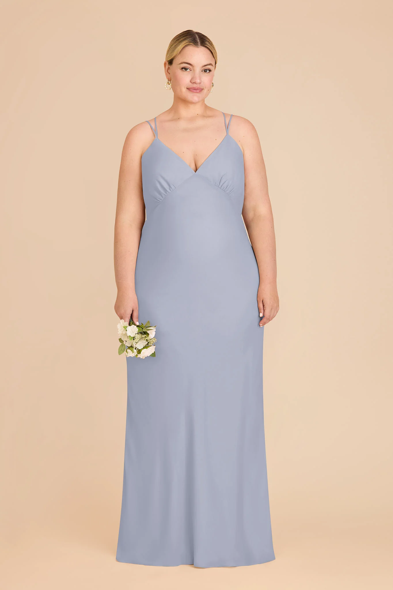 Dasha Chiffon Dress - Dusty Blue