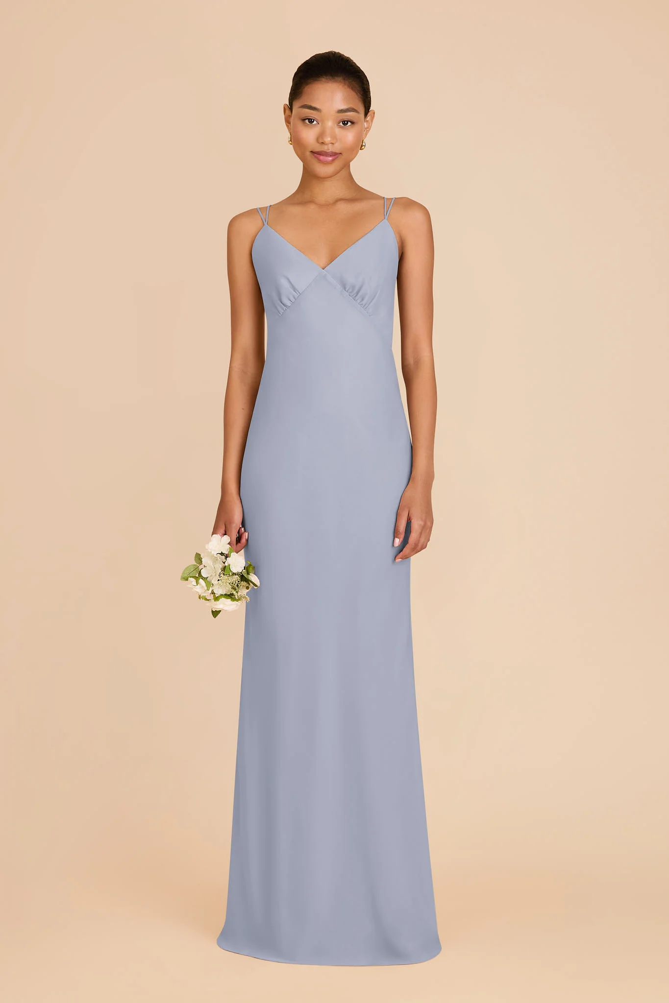 Dasha Chiffon Dress - Dusty Blue - Image 2