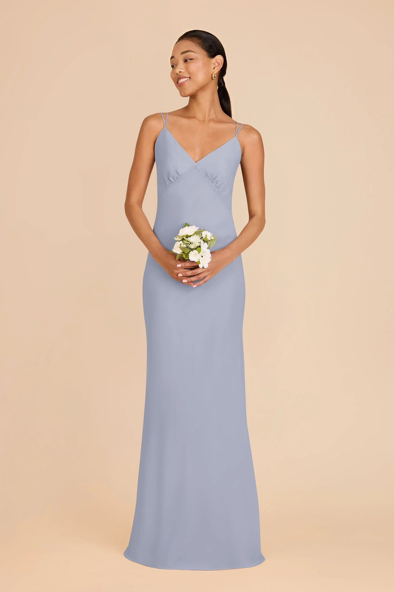 Dasha Chiffon Dress - Dusty Blue - Image 3