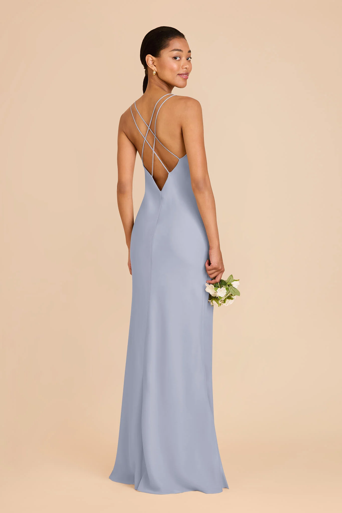 Dasha Chiffon Dress - Dusty Blue - Image 4