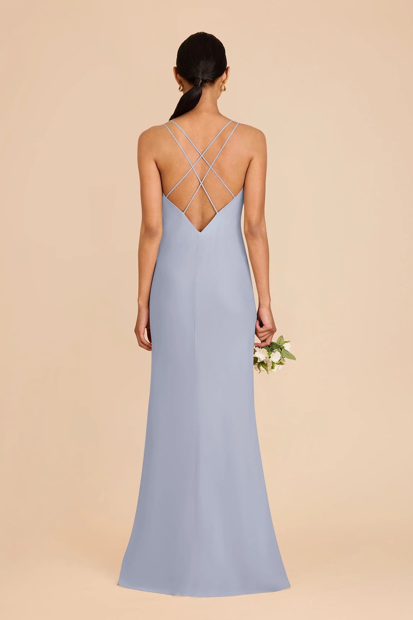 Dasha Chiffon Dress - Dusty Blue - Image 5