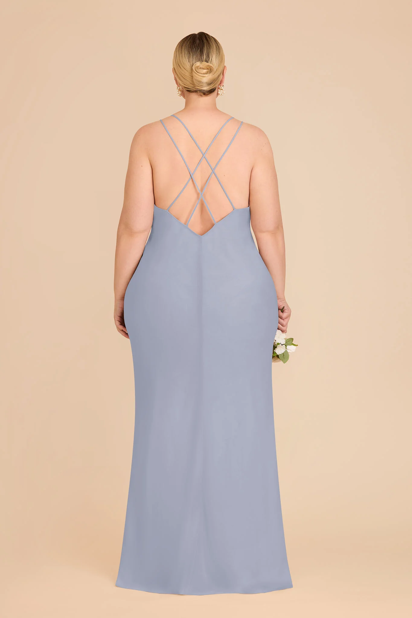 Dasha Chiffon Dress - Dusty Blue - Image 8