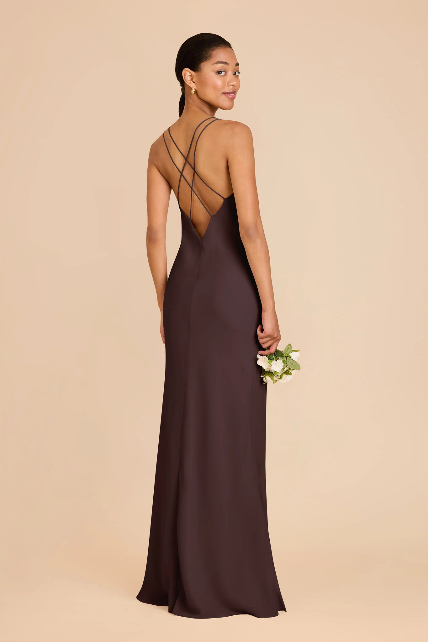Dasha Chiffon Dress - Espresso - Image 3