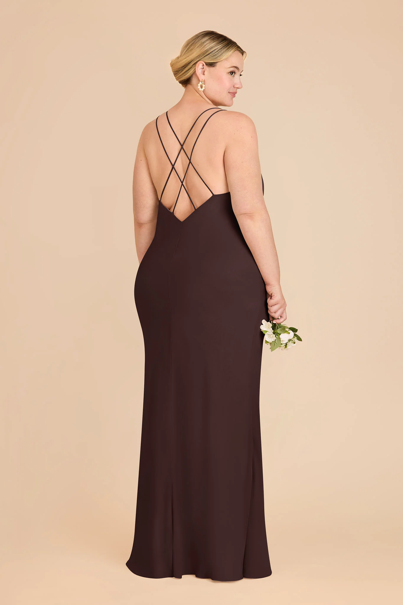 Dasha Chiffon Dress - Espresso - Image 5