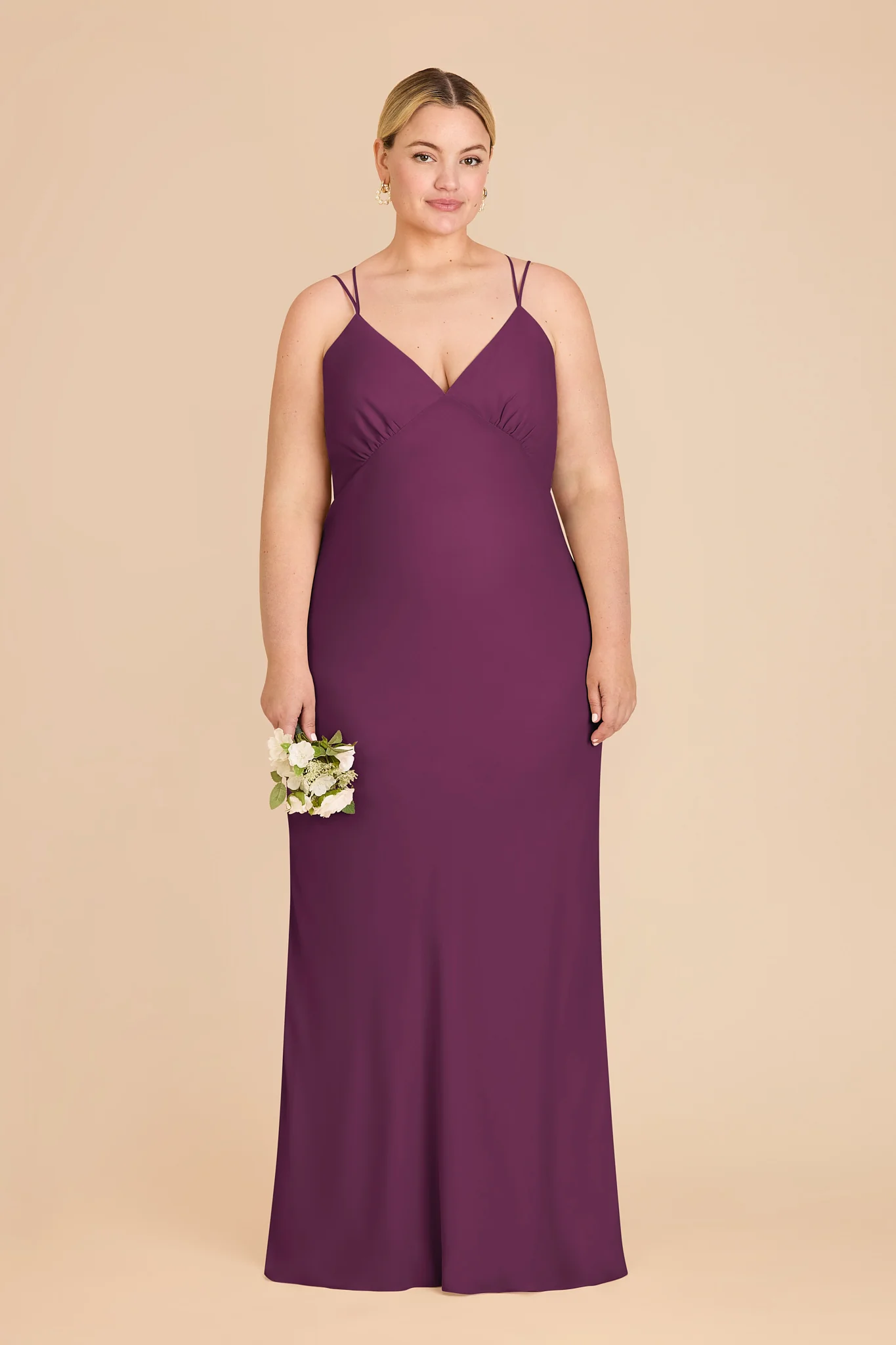 Dasha Chiffon Dress - Fig - Image 2