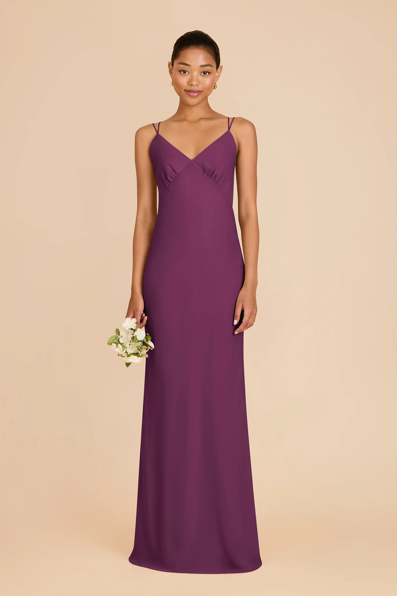 Dasha Chiffon Dress - Fig - Image 3