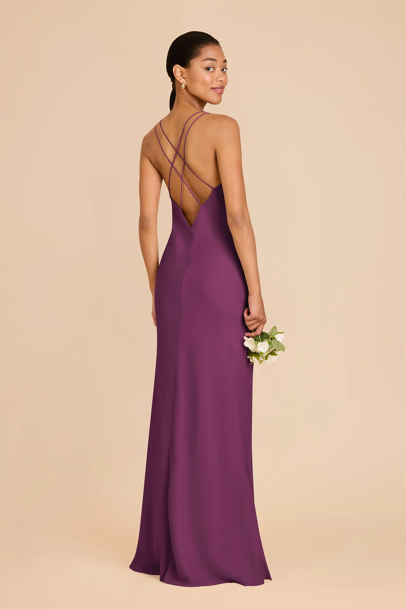 Dasha Chiffon Dress - Fig - Image 4