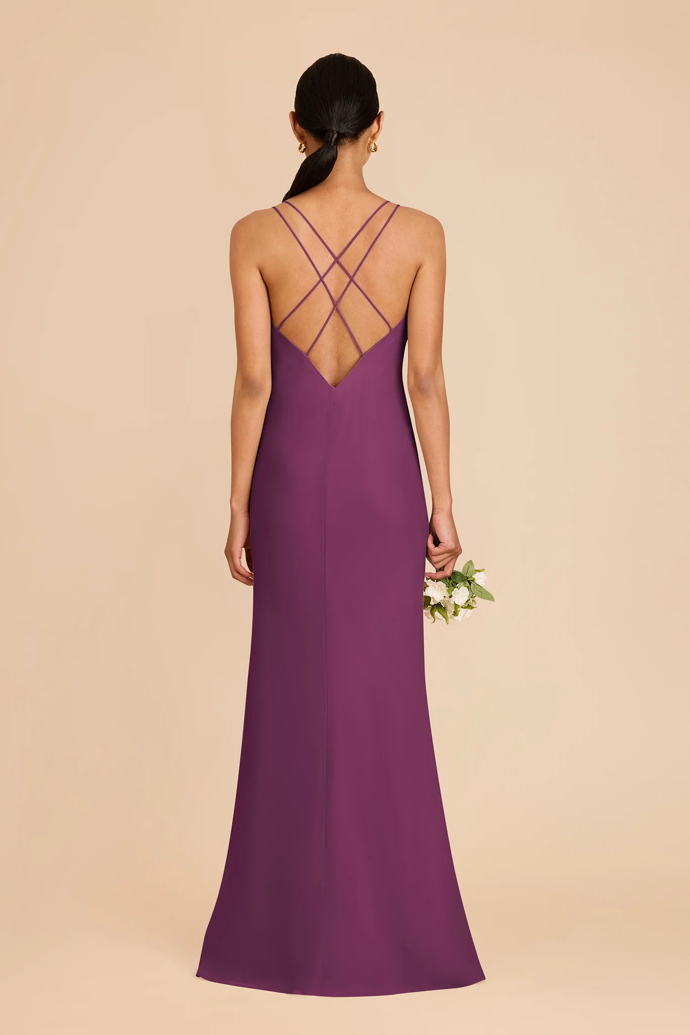 Dasha Chiffon Dress - Fig - Image 5