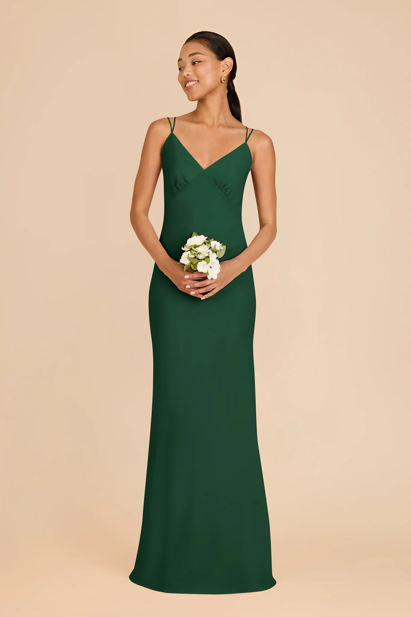 Dasha Chiffon Dress - Forest Green - Image 3