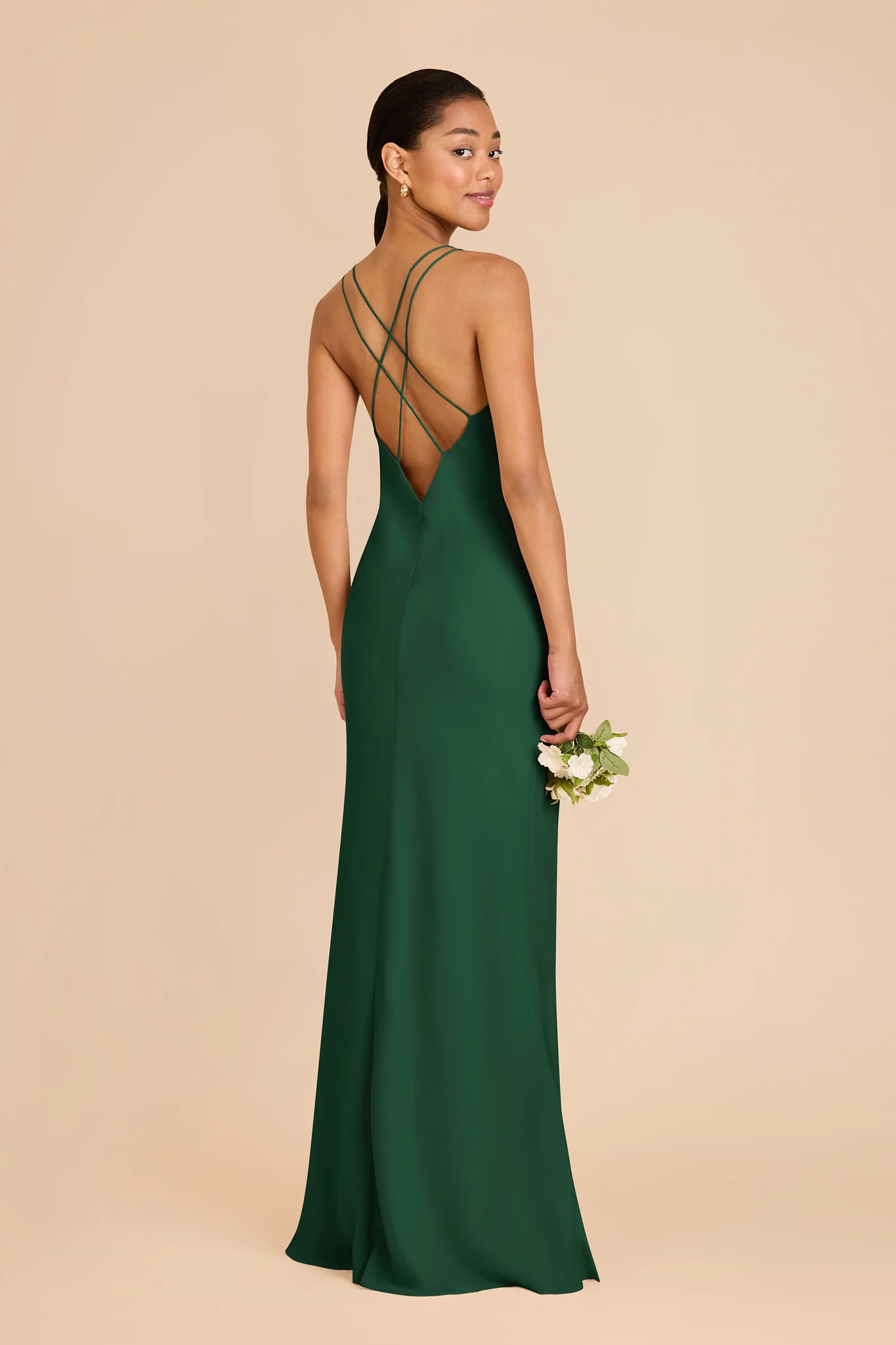 Dasha Chiffon Dress - Forest Green - Image 4