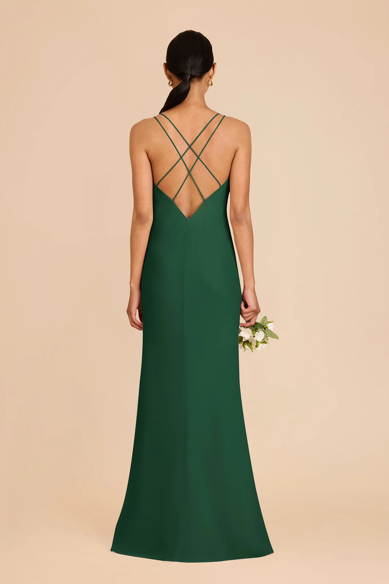 Dasha Chiffon Dress - Forest Green - Image 5
