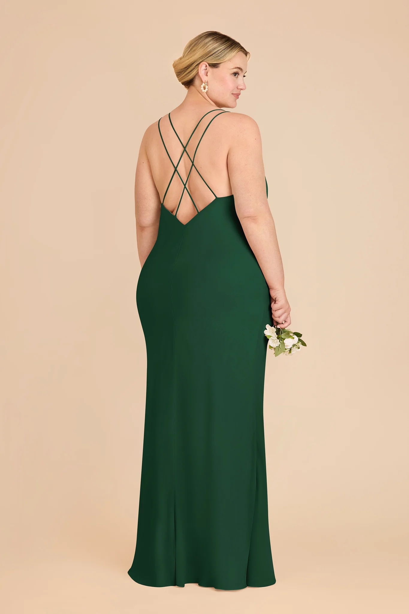 Dasha Chiffon Dress - Forest Green - Image 7