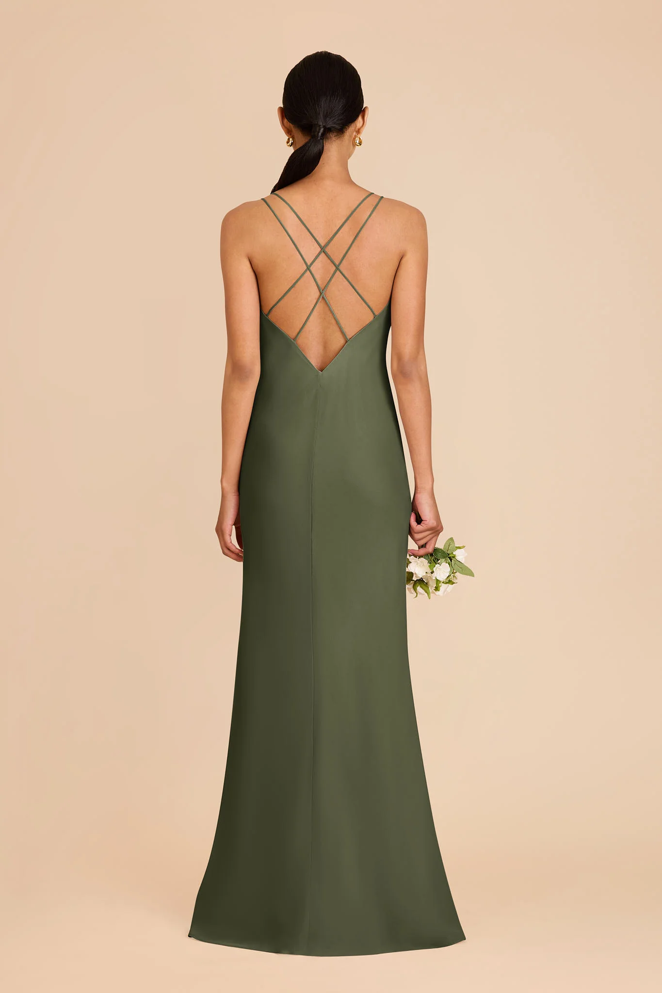 Dasha Chiffon Dress - Olive - Image 5