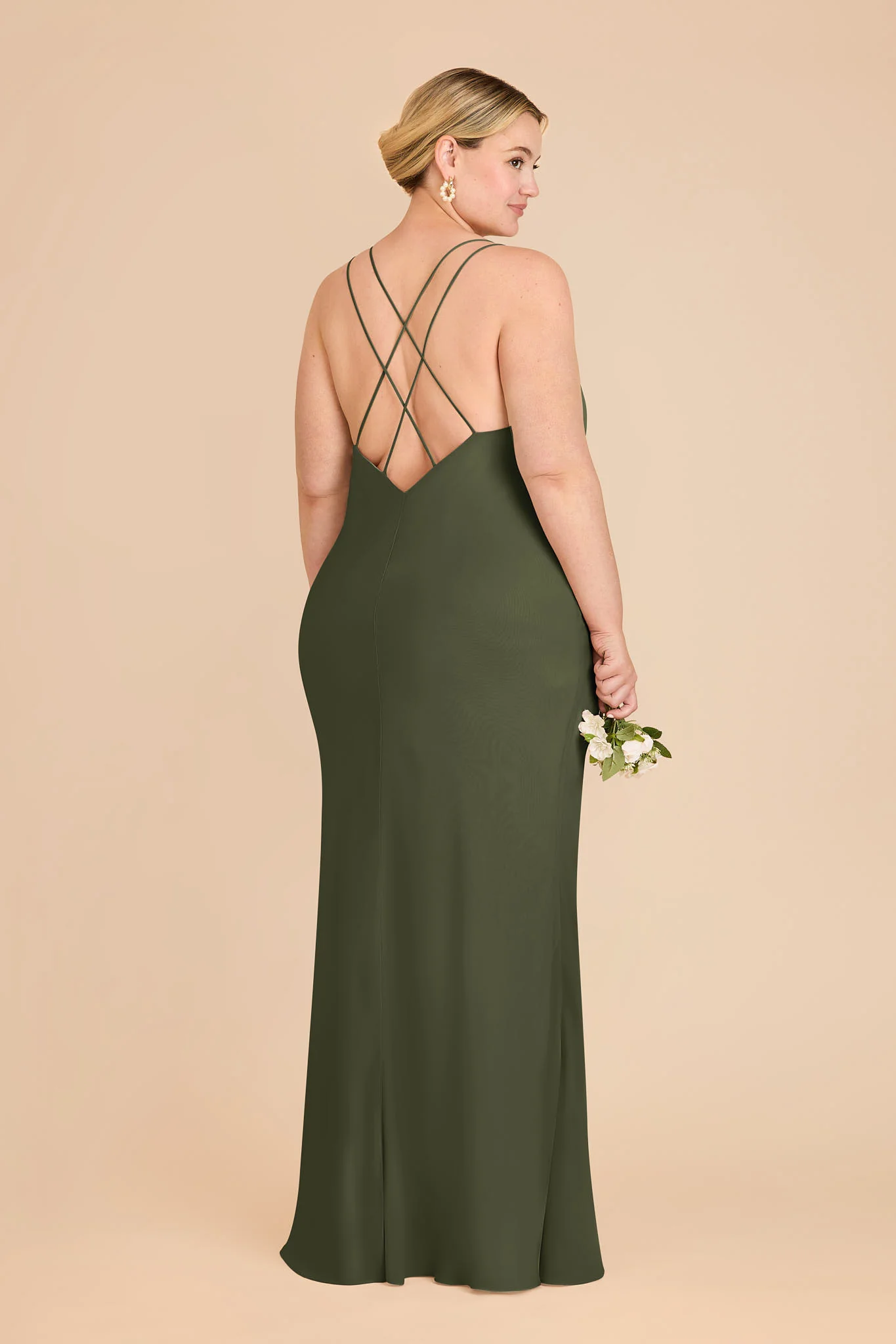 Dasha Chiffon Dress - Olive - Image 7