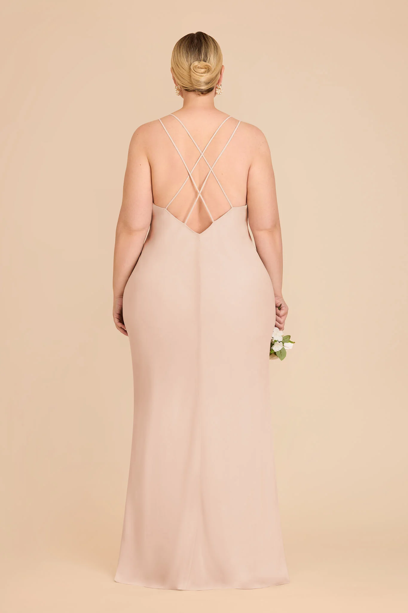 Dasha Chiffon Dress - Pale Blush - Image 8