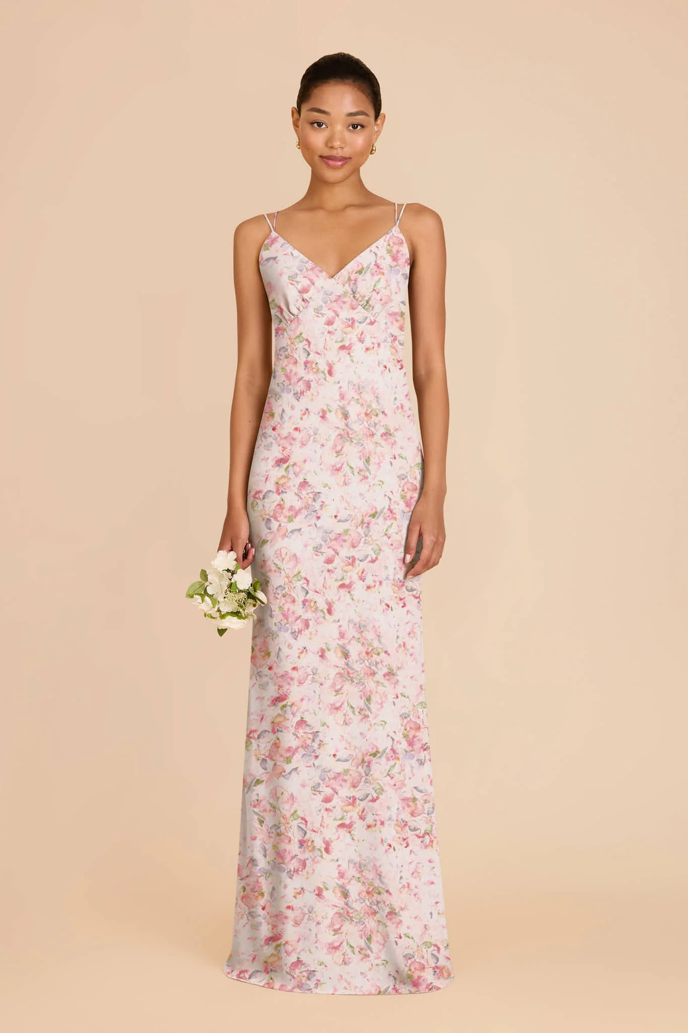 Dasha Chiffon Dress - Pink Falling Petals