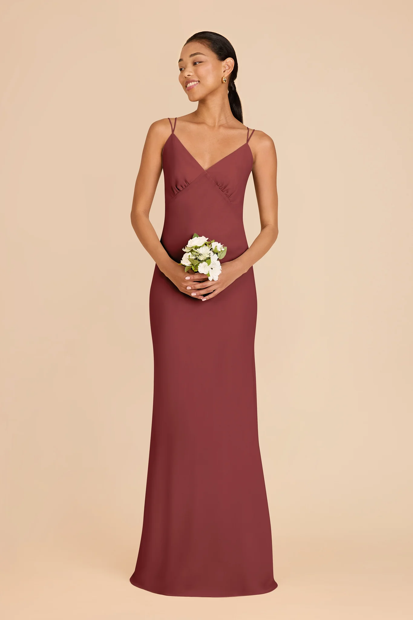 Dasha Chiffon Dress - Rosewood - Image 3