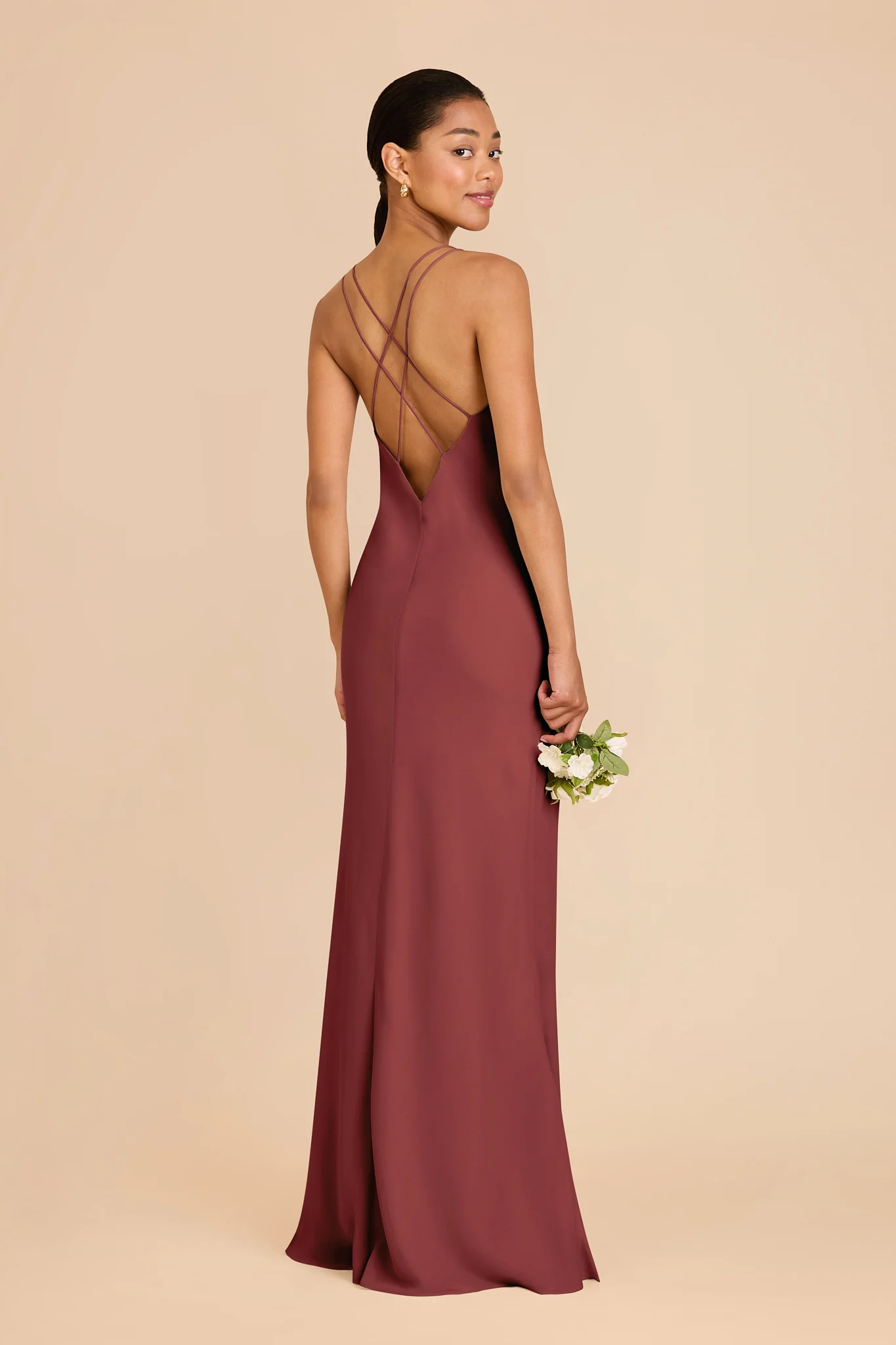 Dasha Chiffon Dress - Rosewood - Image 4