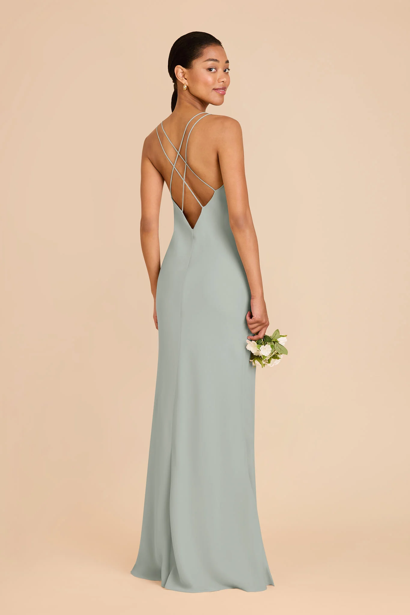 Dasha Chiffon Dress - Sage - Image 4