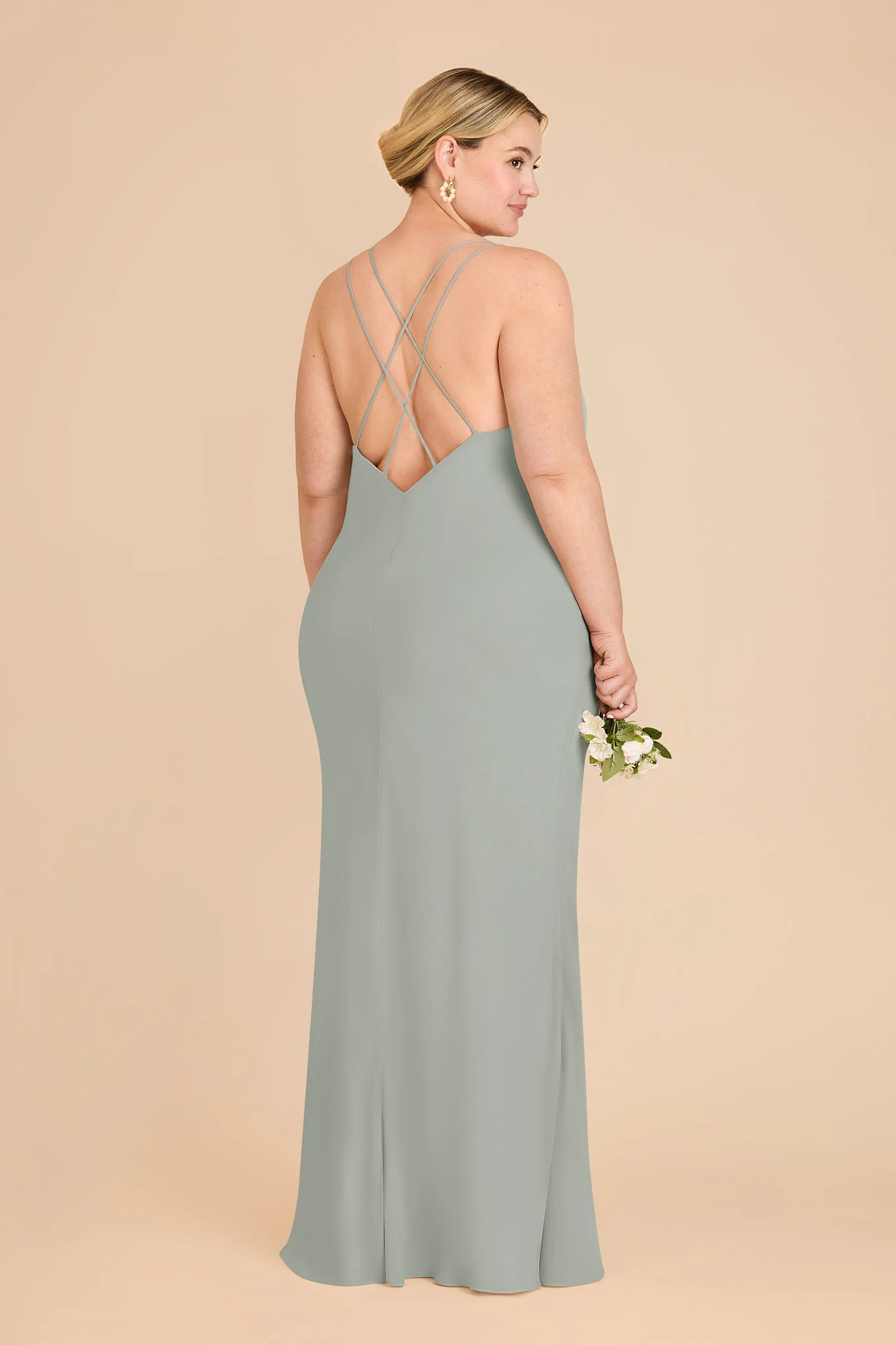 Dasha Chiffon Dress - Sage - Image 7