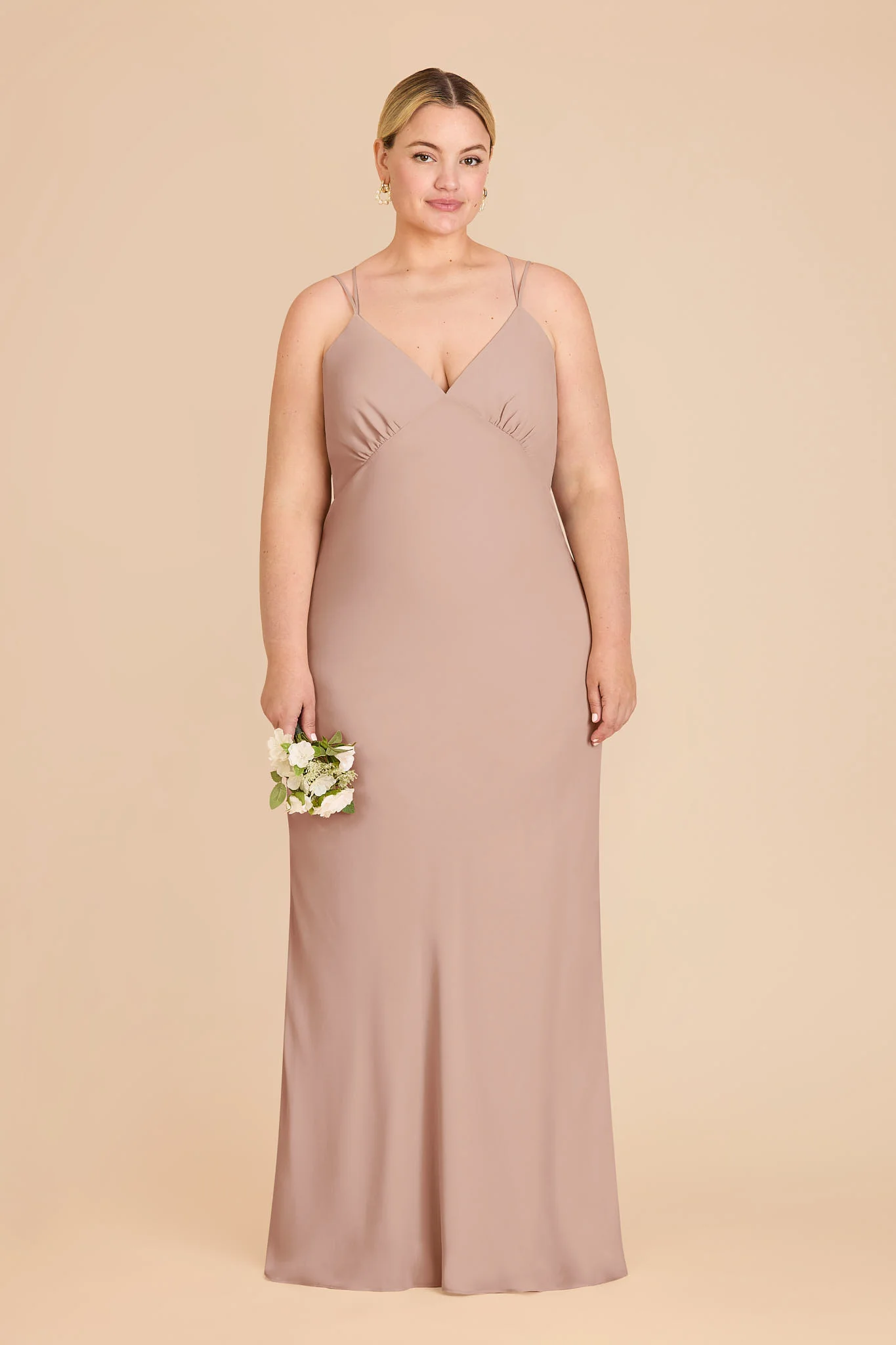 Dasha Chiffon Dress - Taupe - Image 2