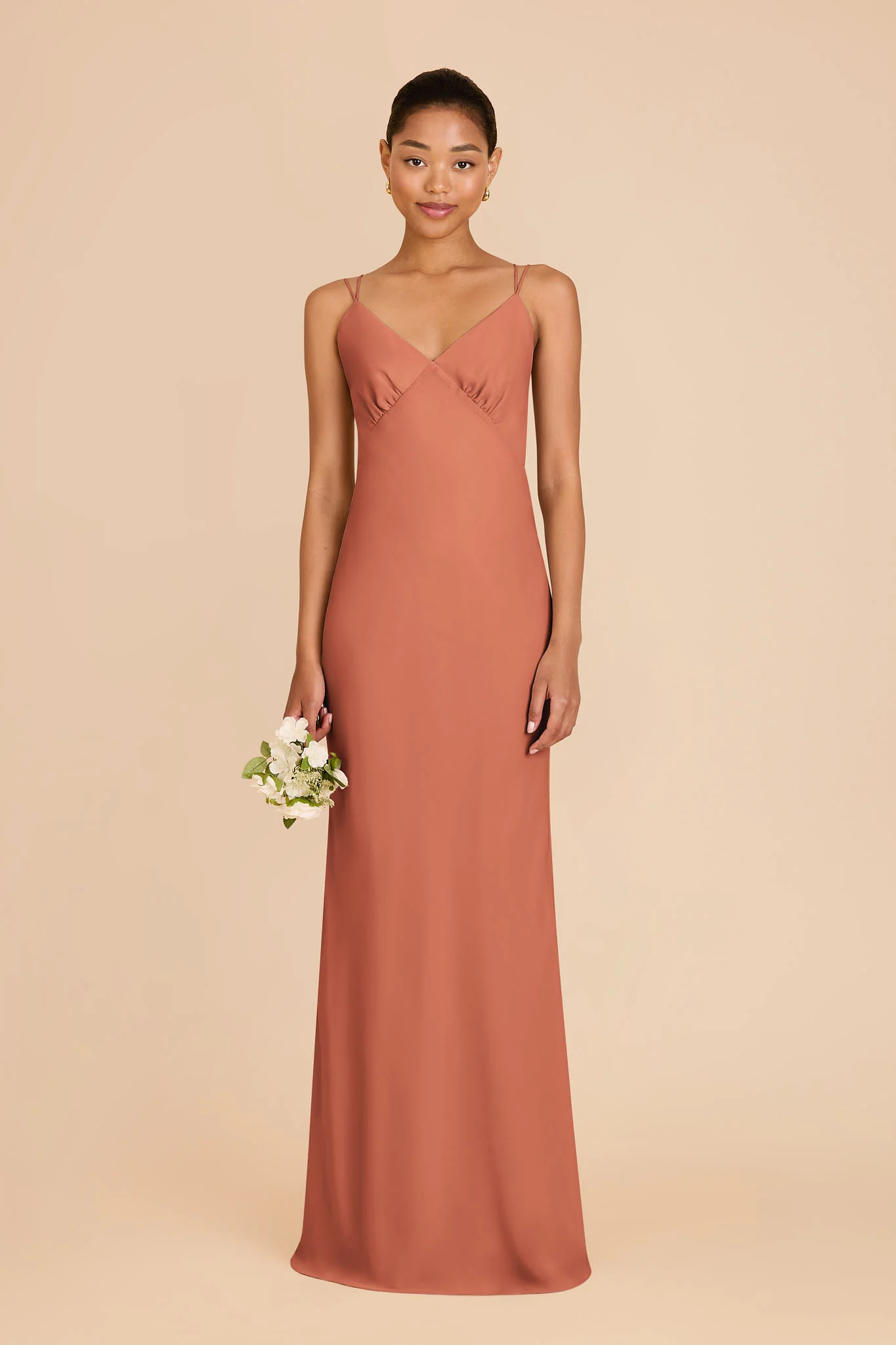 Dasha Chiffon Dress - Terracotta