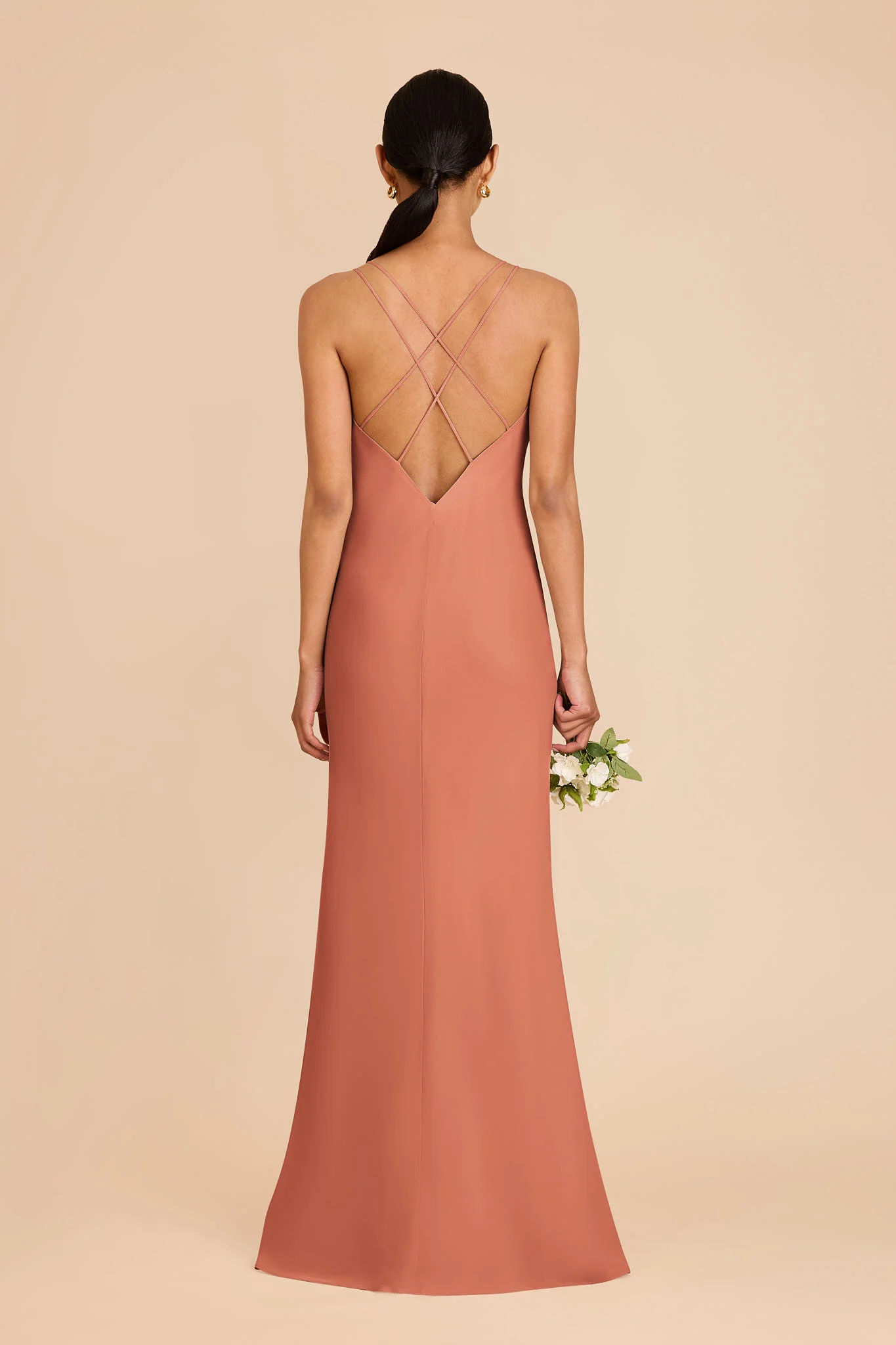 Dasha Chiffon Dress - Terracotta - Image 5