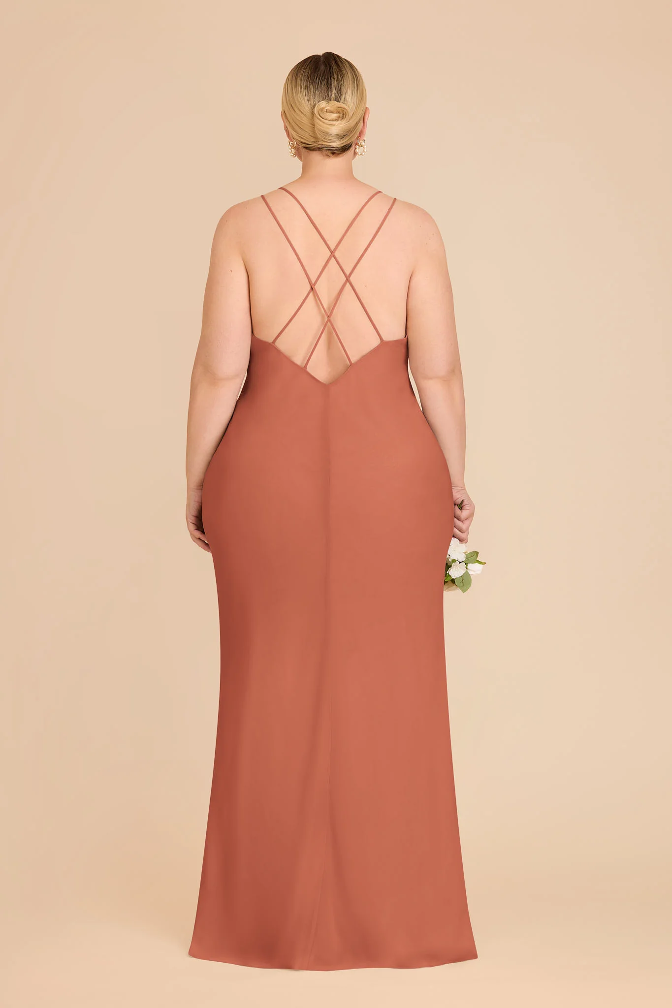 Dasha Chiffon Dress - Terracotta - Image 8