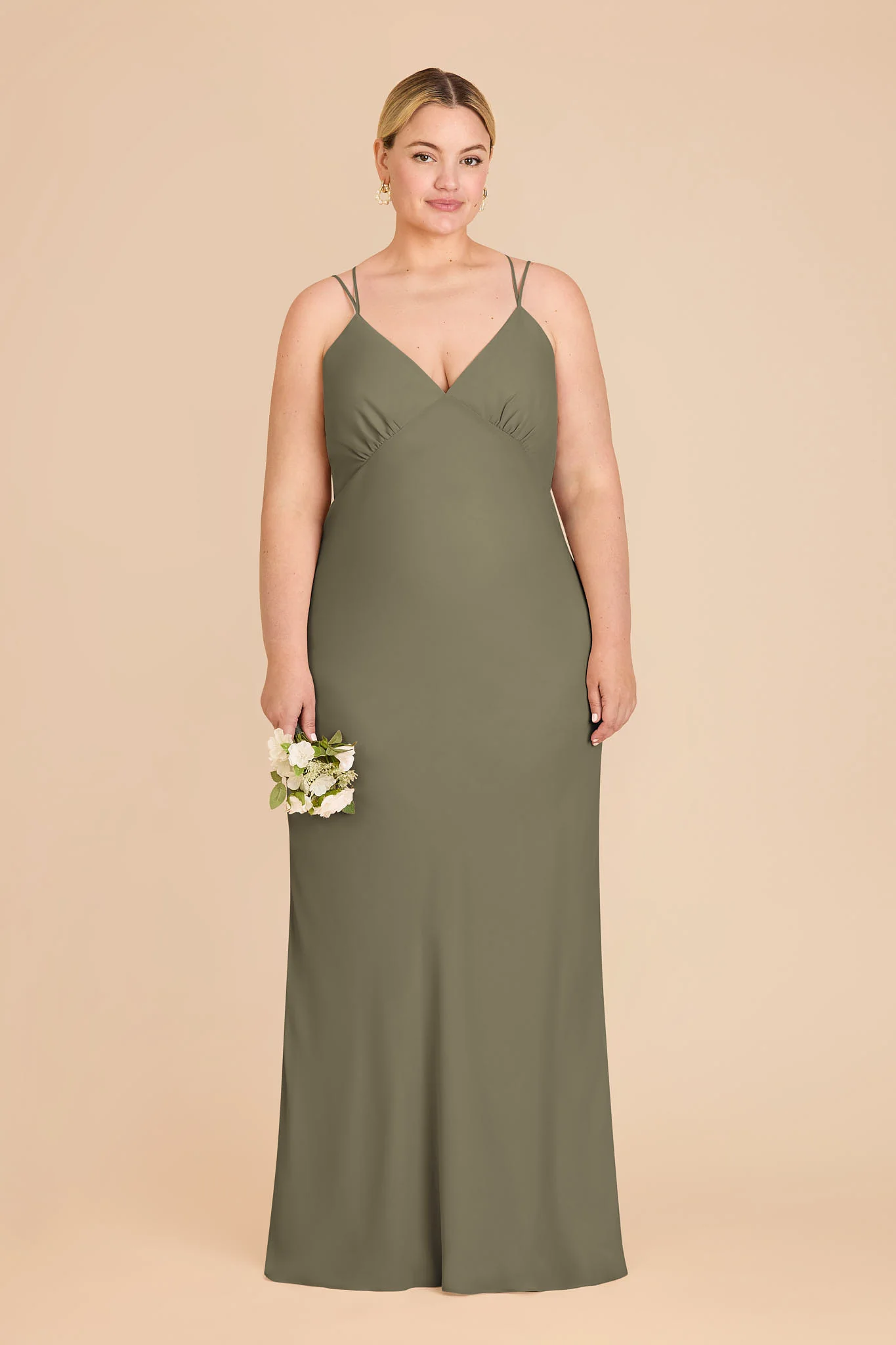 Dasha Chiffon Dress - Thyme - Image 2