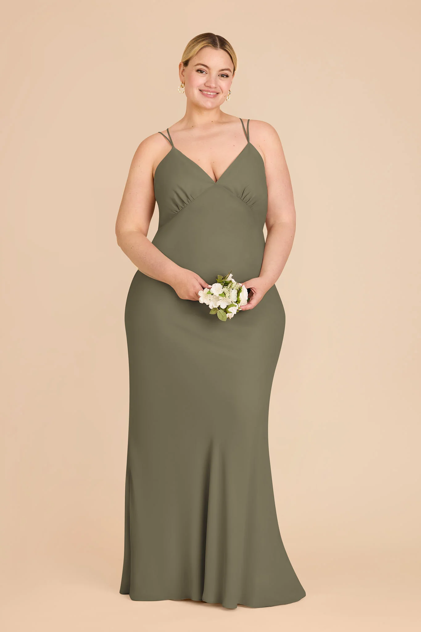 Dasha Chiffon Dress - Thyme - Image 6