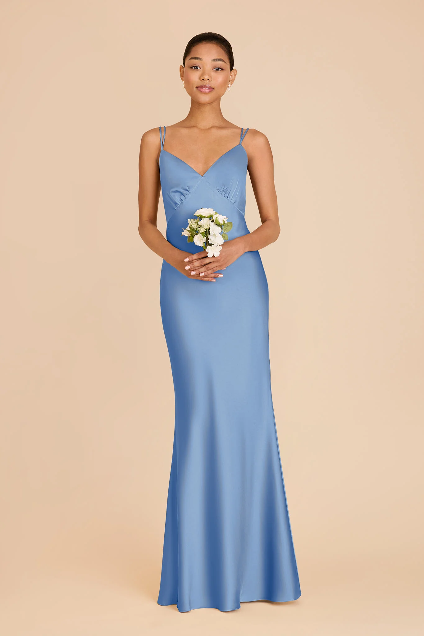 Dasha Matte Satin Dress - Bluebell - Image 3
